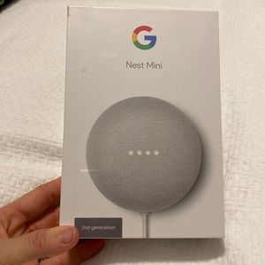 Google Nest Mini 2nd Generation in plastic wrap